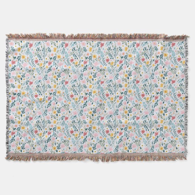 Birthday Gift | Floral Architecture Throw Blanket (Front)