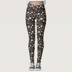 Birthday Gift Floral Pattern Leggings