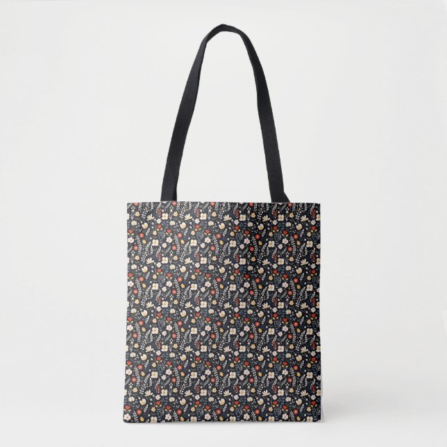 Birthday Gift | Floral Pattern Tote Bag (Front)