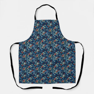 Birthday Gift Floral With Leaves and Berries Apron