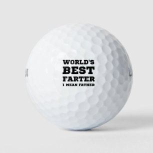 Birthday Gift For Dad World's Best Farter Fathers Golf Balls