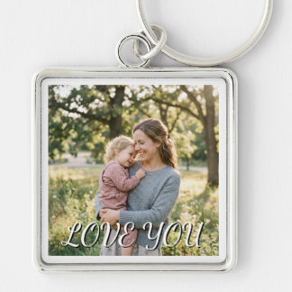 birthday gift for mom Photo Template Love Text Keychain