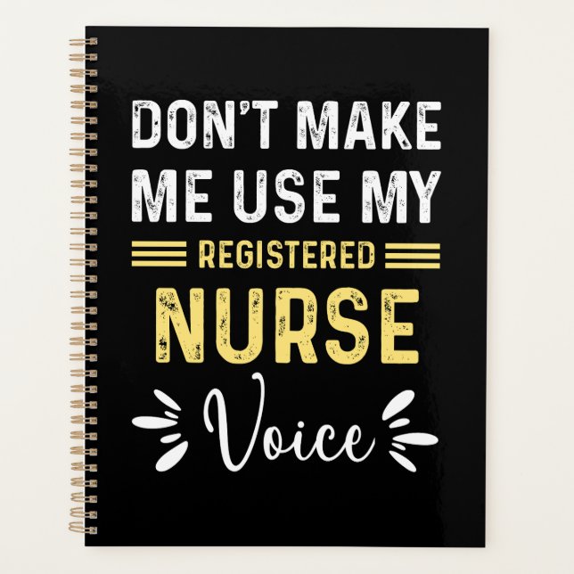 birthday gift for personalized registered nurse planner (Front)