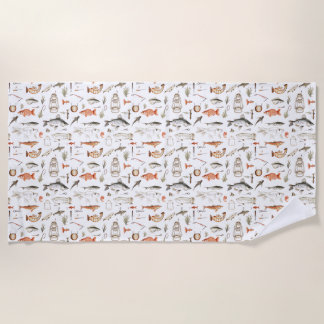 Birthday Gift | Good Things Come To Those Who Bait Beach Towel