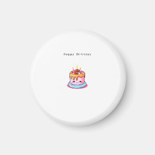 Birthday gift, happy birthday, cake gift, cute magnet