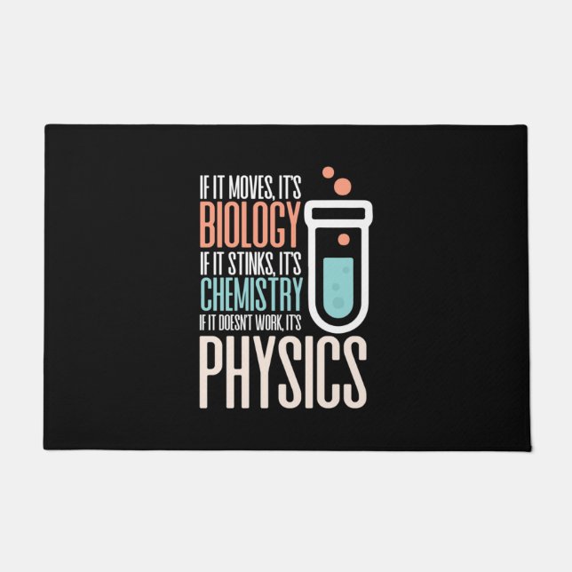Birthday Gift | If It Moves It Is Biology Doormat (Front)