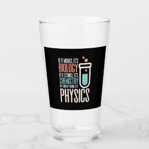 Birthday Gift If It Moves It Is Biology Glass