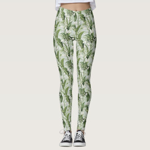 Birthday Gift   Lily of the Valley Flower Seamless Leggings