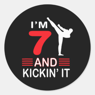Birthday Gift Martial Arts Gift Boys Girls 2 Classic Round Sticker