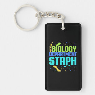 Birthday Gift Micro Biology Department Staph Keychain