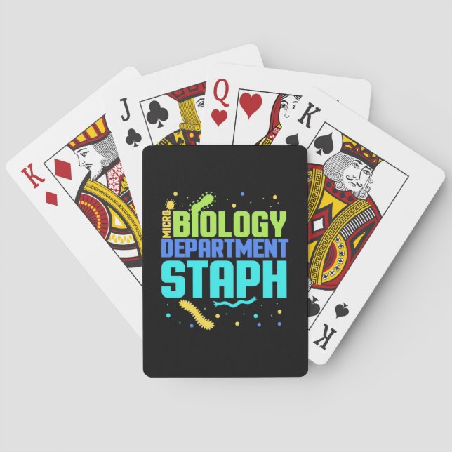 Birthday Gift | Micro Biology Department Staph Playing Cards (Back)