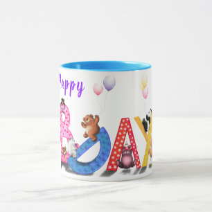 Birthday Gift Mug with Baby Bear Party Funny