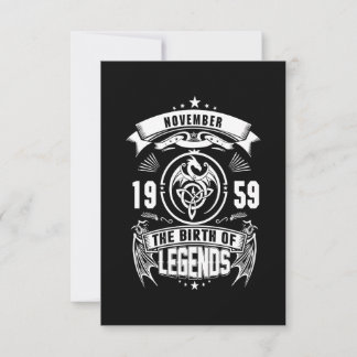Birthday Gift | November 1959 The Birth Of Legends