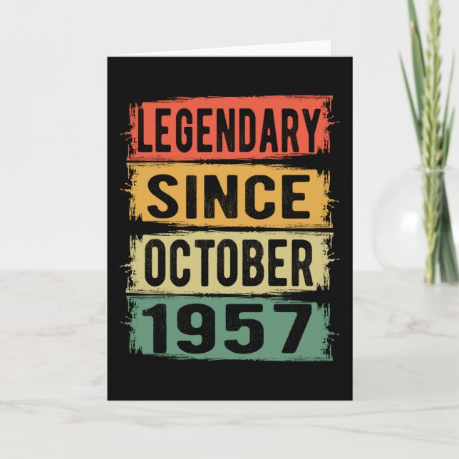 Birthday Gift October 1957 Card (Front)
