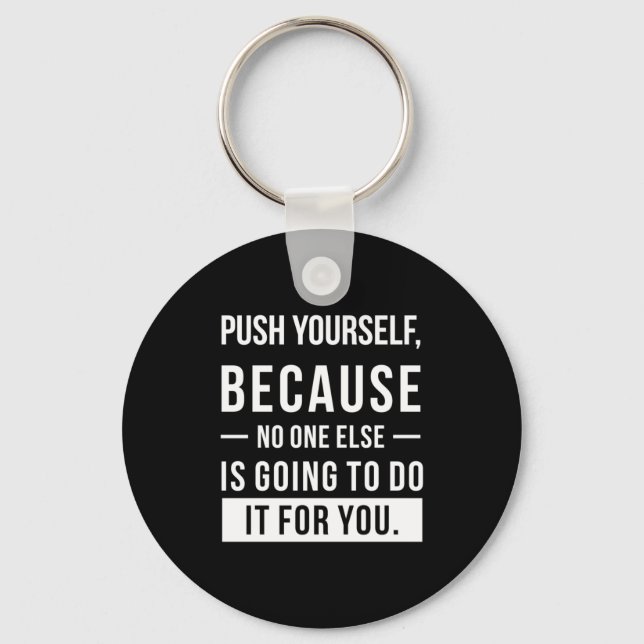 Birthday Gift Push Yourself Keychain (Front)
