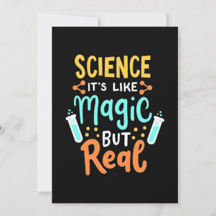Birthday Gift Science It Is Like Magic Invitation