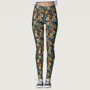 Birthday Gift Seamless Floral Pattern Leggings