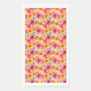 Birthday Gift Seamless Hibiscus Flower Napkin