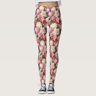 Birthday Gift   Seamless Peony Flower Leggings