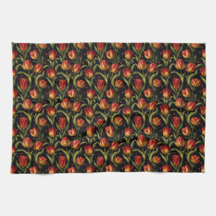 Birthday Gift   Seamless Tulip In Red Kitchen Towel