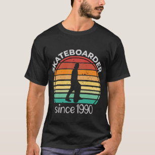 Birthday Gift Skateboarder Born 1990 T-Shirt