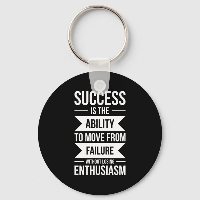 Birthday Gift Success Is The Ability To Move Keychain (Front)