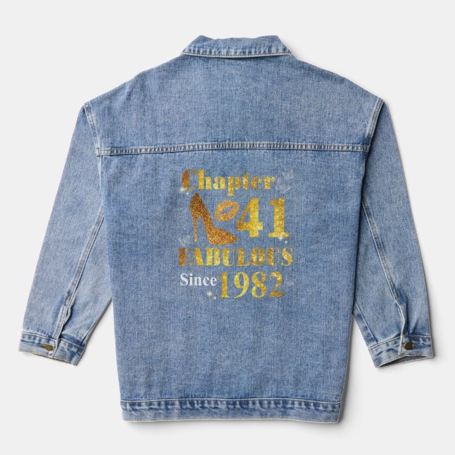 birthday gift svg, mommy birthday   denim jacket (Back)