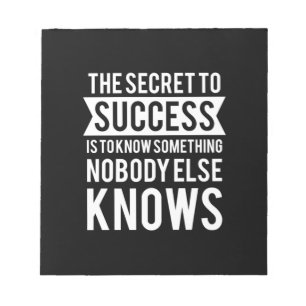 Birthday Gift The Secret To Success Notepad