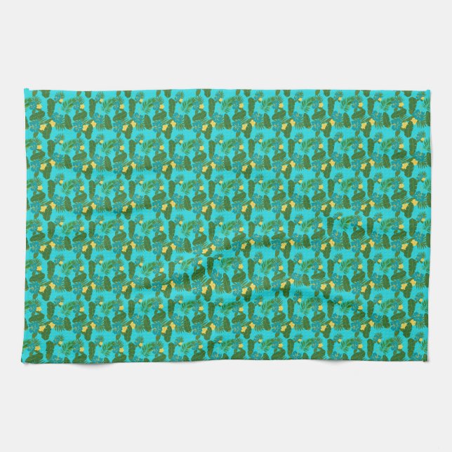 Birthday Gift | Tropical Paradise Is Calling Kitchen Towel (Horizontal)