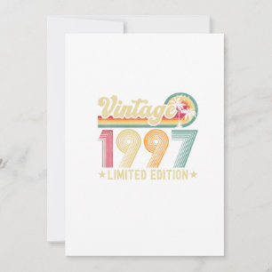 Birthday Gift Vintage Style for the 1997s Invitation