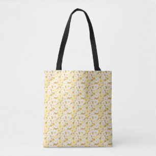 Birthday Gift White and Yellow Daisy Tote Bag