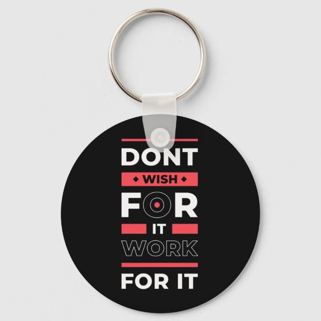 Birthday Gift Work For It Keychain (Front)