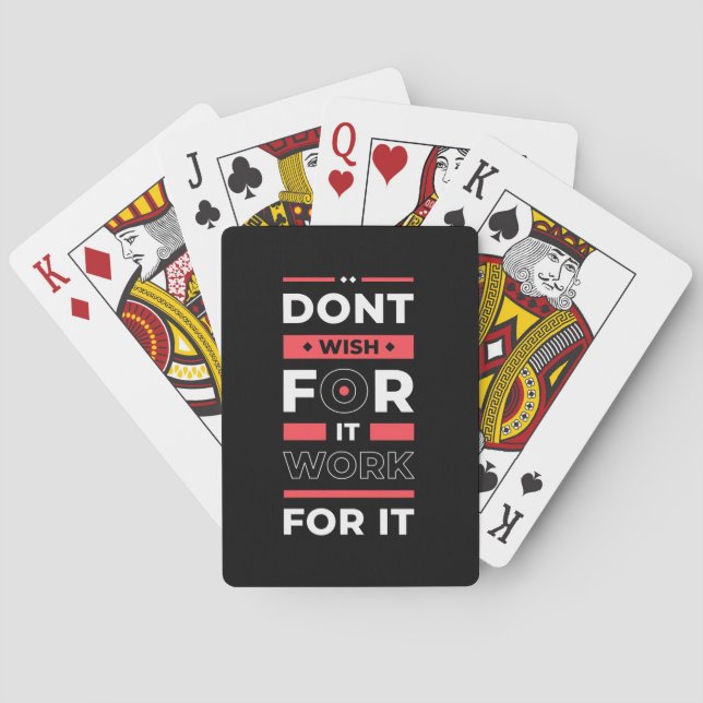 Birthday Gift Work For It Playing Cards (Back)