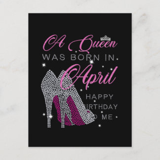 Birthday Gifts | A Queen Was Born In April Invitation