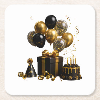 Birthday gifts cup  square paper coaster