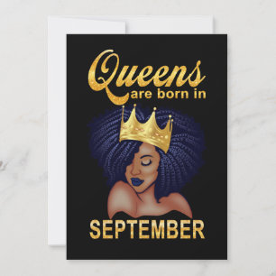 Birthday Gifts   Queens Are Born In September Holiday Card