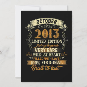Birthday Gifts Vintage October 2013  Invitation