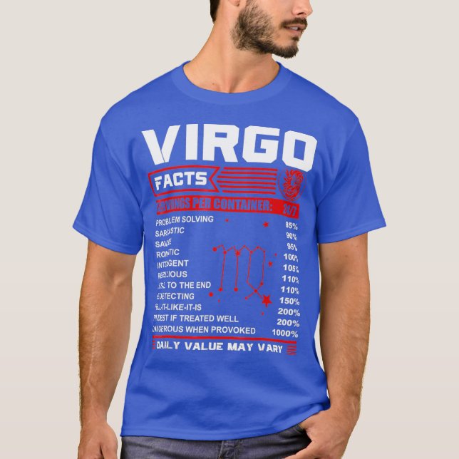 Birthday Gifts - Virgo Facts T-Shirt (Front)