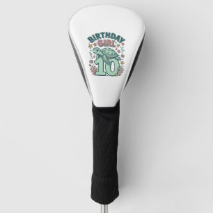 Birthday Girl 10 Sea Turtle Vintage Engraving Desi Golf Head Cover