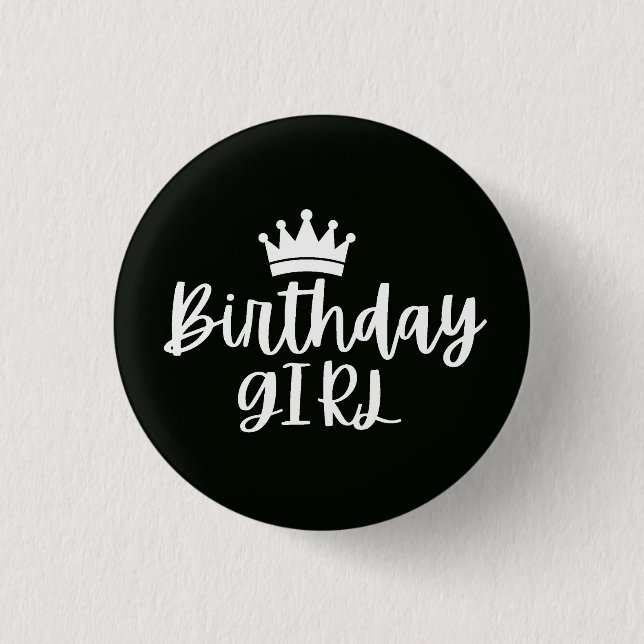 Birthday Girl 1 Inch Round Button (Front)