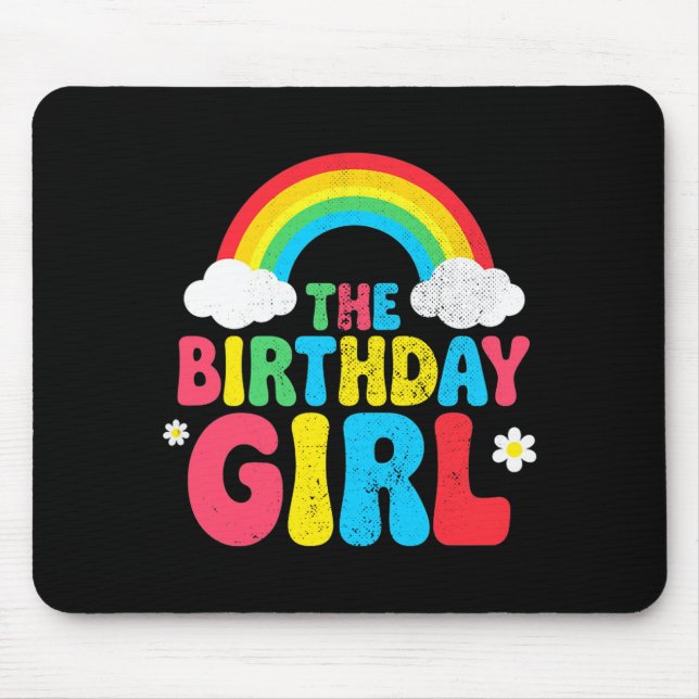 Birthday Girl 2nd 3rd 4th 5th 6th 7th 8th 9th Girl Mouse Pad (Front)