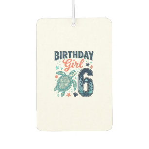 Birthday Girl 6 Sea Turtle Vector Design_1 Air Freshener