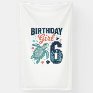 Birthday Girl 6 Sea Turtle Vector Design_1 Banner