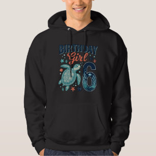 Birthday Girl 6 Sea Turtle Vector Design_1 Hoodie