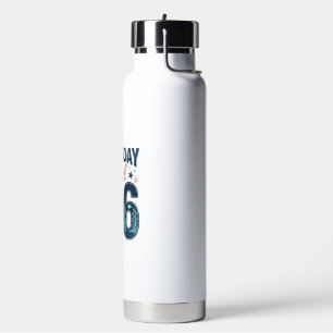 Birthday Girl 6 Sea Turtle Vector Design_1 Water Bottle