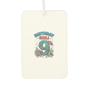 Birthday Girl 9 Ocean Turtle Vector Design_1 Air Freshener