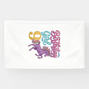 Birthday Girl 9 Unicorn Vintage Engraving Design_1 Banner