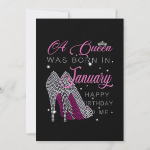 Birthday Girl A Queen Was Born In January Announcement