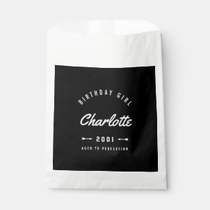 Birthday Girl Aged To Perfection Retro Favour Bag