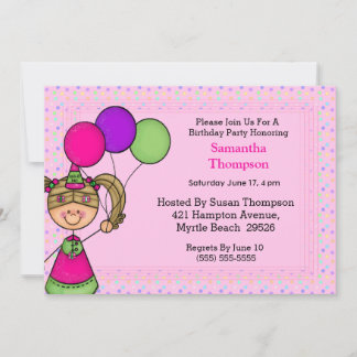 Birthday Girl Birthday Invitations